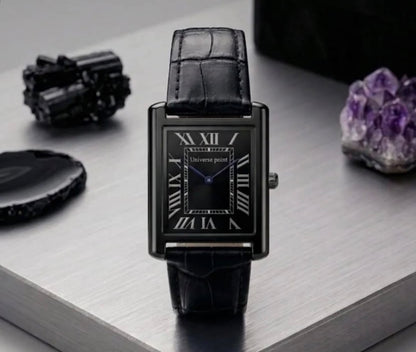 Tank Watch Old School — Black & Silver