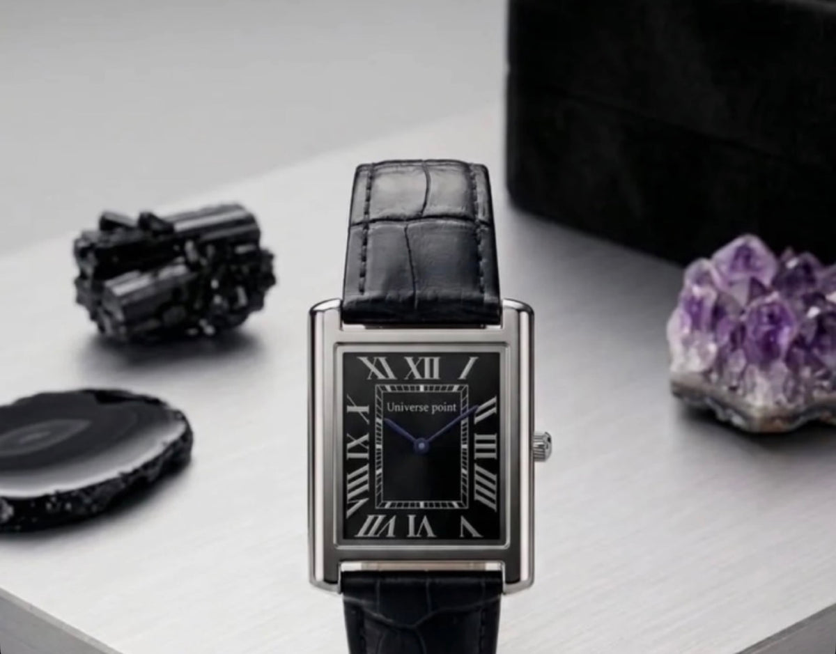 Tank Watch Old School — Black & Silver