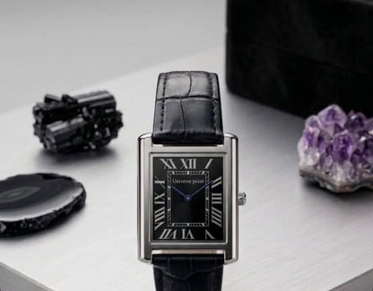 Tank Watch Old School — Black & Silver